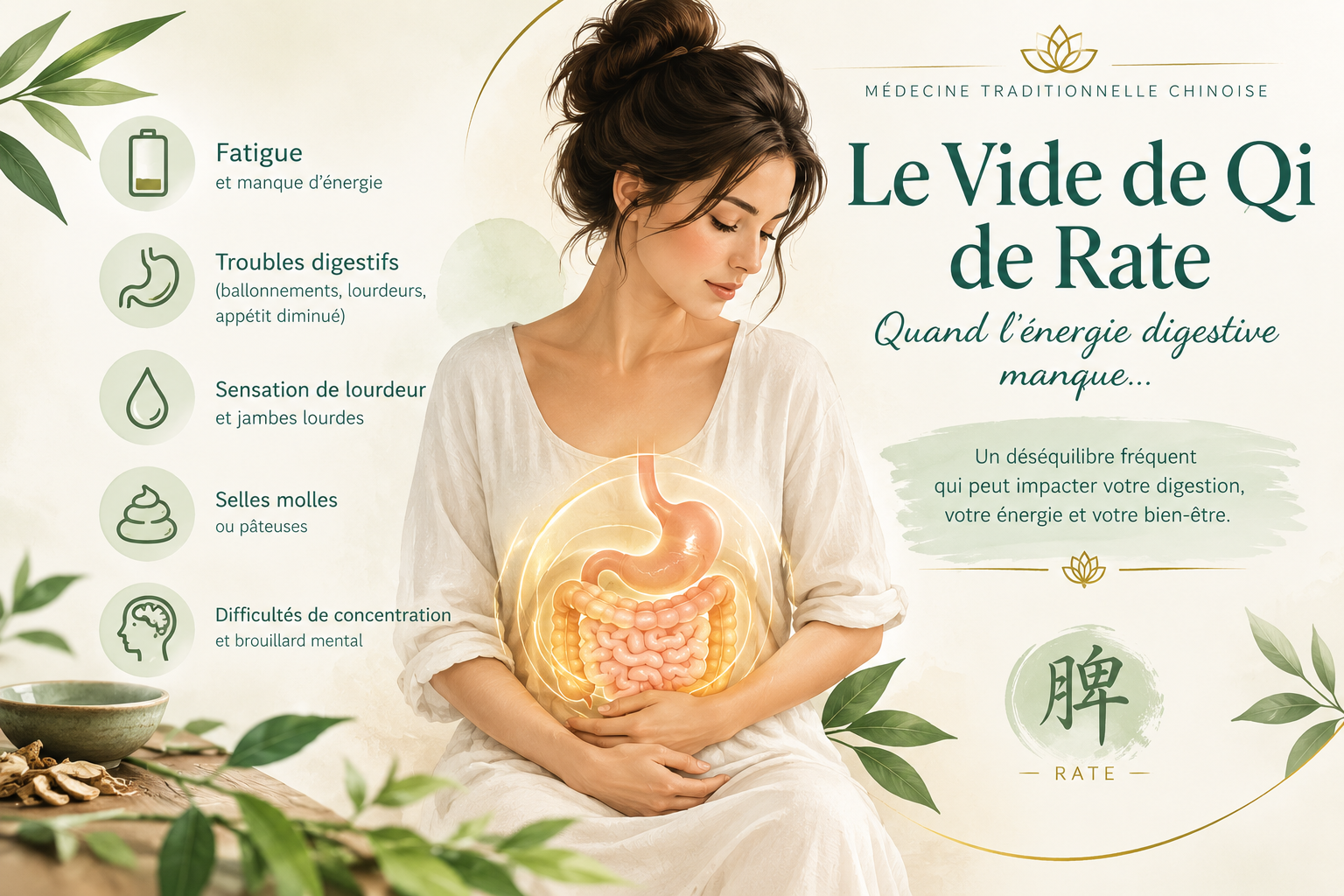 Vide de Qi de Rate en médecine traditionnelle Chinoise